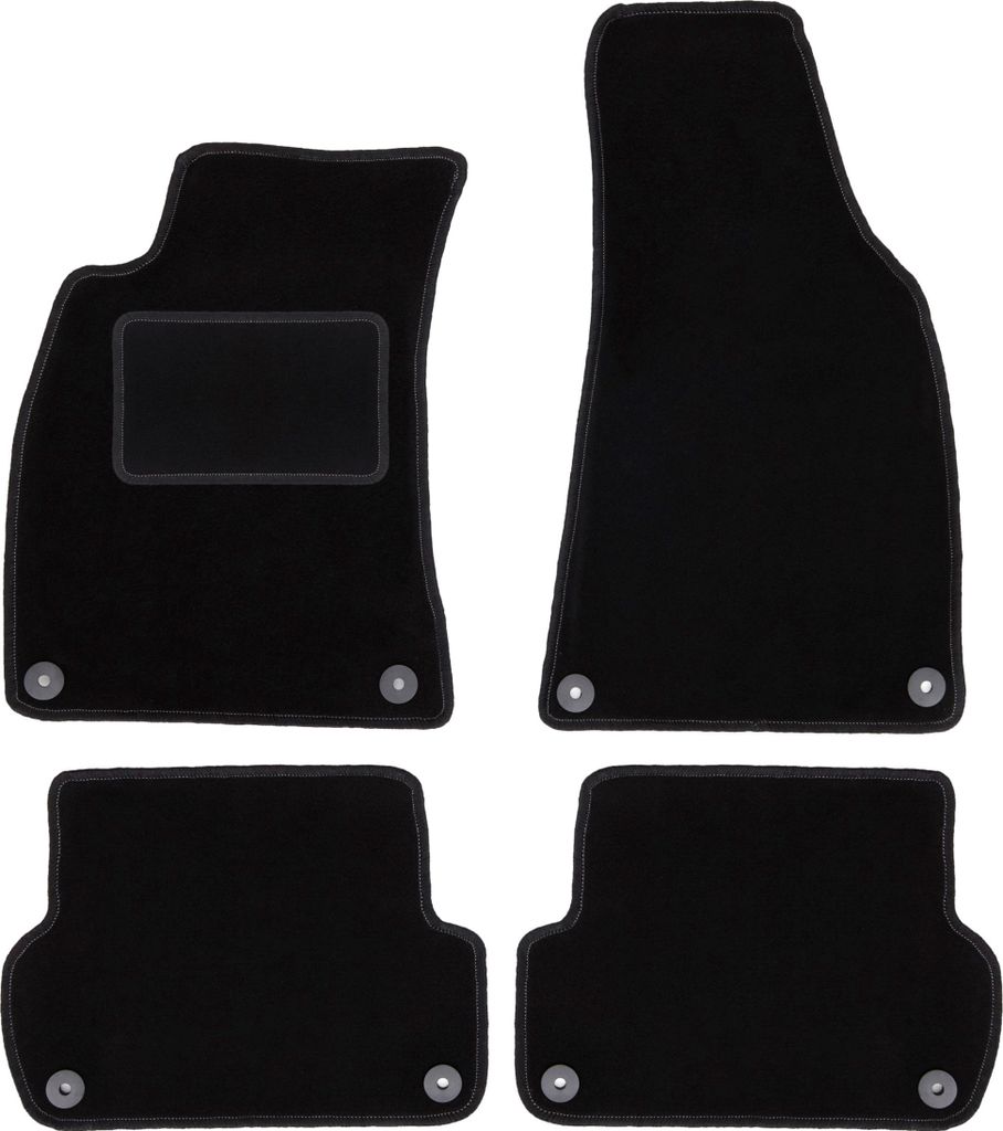 Schwarze Veloursmatten für: Seat Exeo Limousine, Kombi (2008-2015)