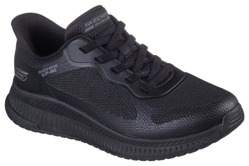 Skechers Slip-Ins Bobs Squad 4, zwarte dames sneakers Productafbeelding 