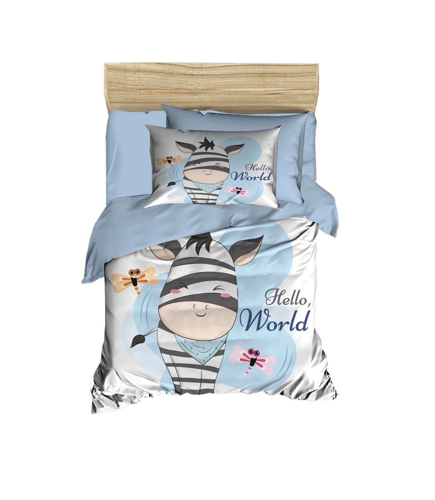 L'Essentiel Linge de Maison, PH187, Baby-Bettbezug-Set, Blau, 100 x 150 cm