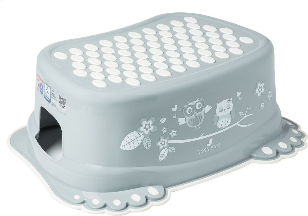 Eule Tritthocker grau Produktbild 