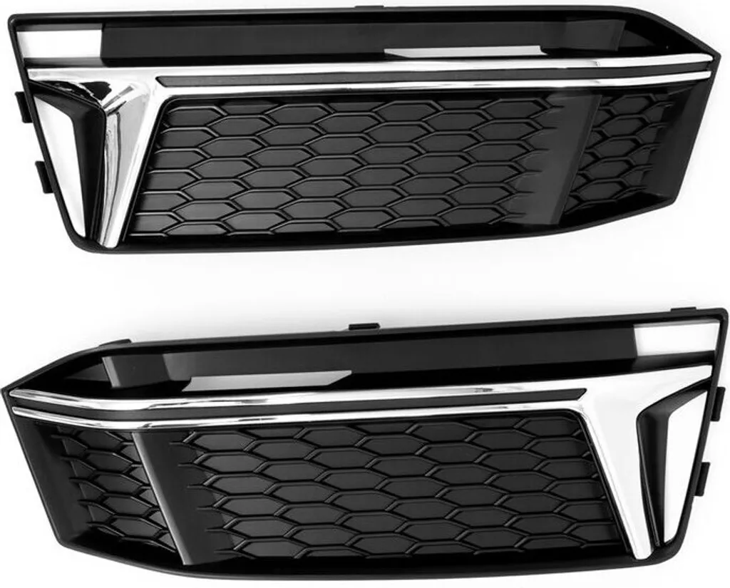 Grilles Latérales de Pare-chocs Audi A4 B9 S-Line Noir Chrome Gauche Droit