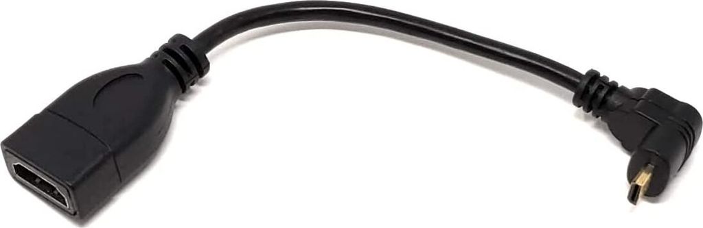 System-S Micro HDMI Stecker Aufwärts Winkel auf HDMI Buchse Kabel gewinkelt 15cm