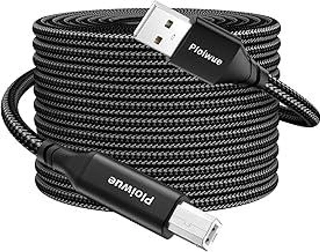Cavo Stampante USB 2.0 4M - Cavo Tipo A a B Alta Velocità Nero per HP Canon