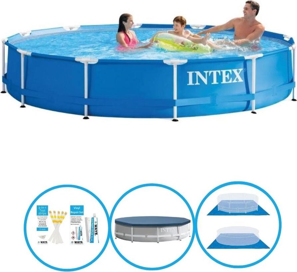 Intex Pool Metal Frame 366x76 cm - Inklusive Zubehör
