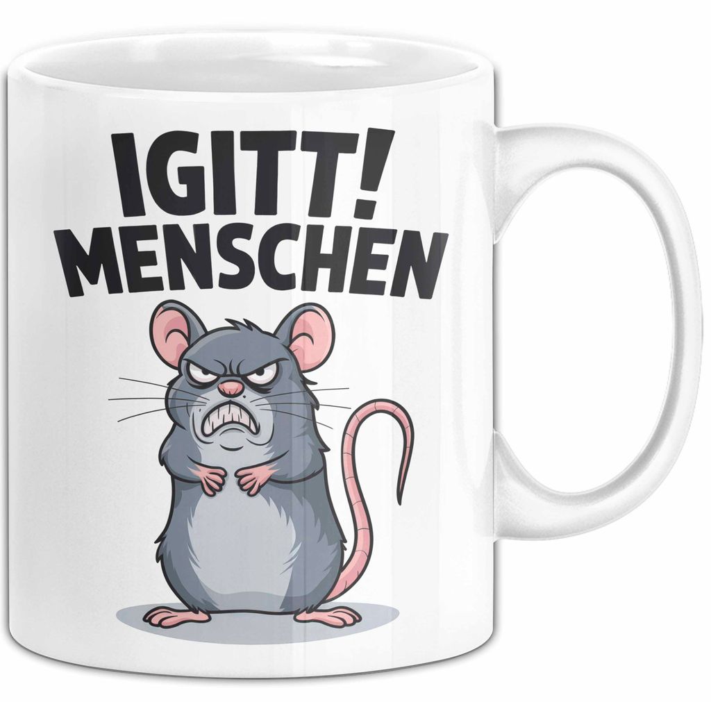 Sarkastisch Sarkasmus Introvertiert Tasse Geschenk Lustige Geschenkidee Spruch Igitt Menschen (Weiß)