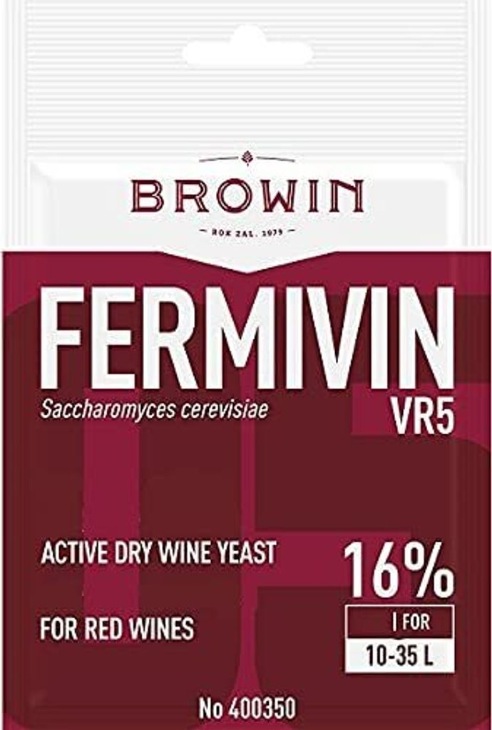 1x Fermivin VR5 Trockenhefe für Rotweine Weinhefe Produktbild 
