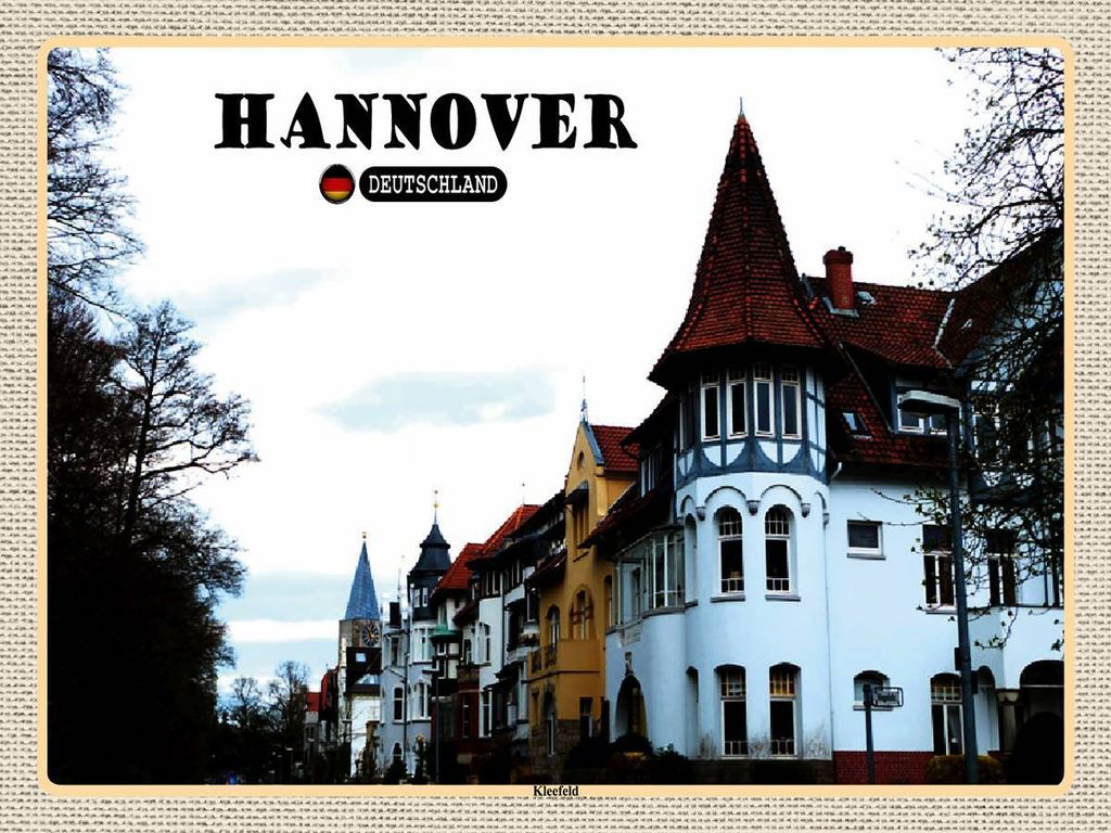 vianmo Holzschild 30x40 cm Hannover Kleefeld Bildmotiv Reisemotiv Abenteuer Reisen