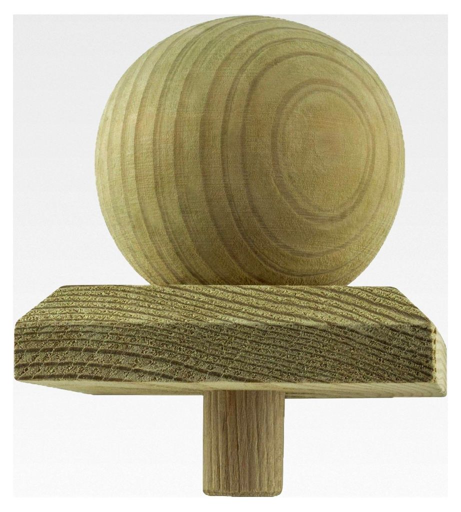 2 Stück imprägnierte Holz-Kugeln 80 x 80 mm