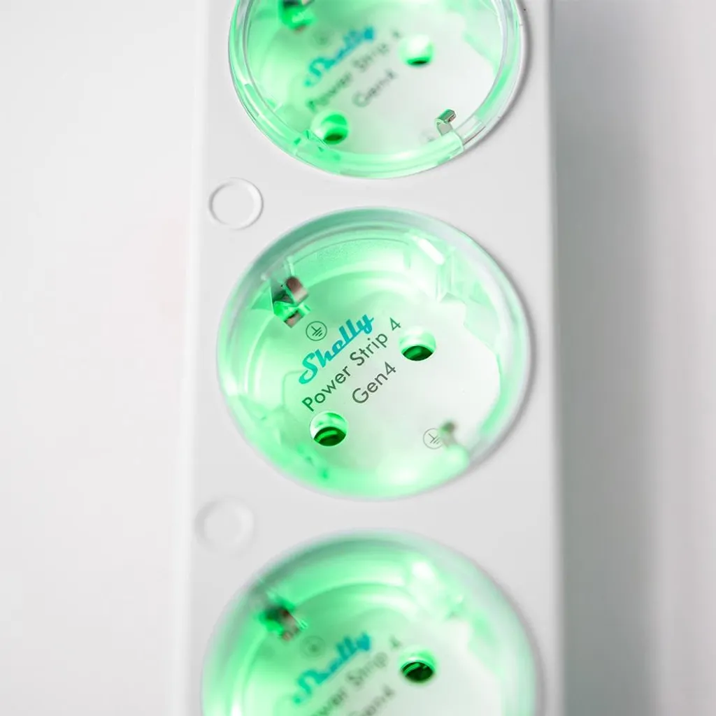 Multiprise Connectée Shelly Gen4 WiFi Zigbee Matter 4 Prises - Pack de 4 - 4