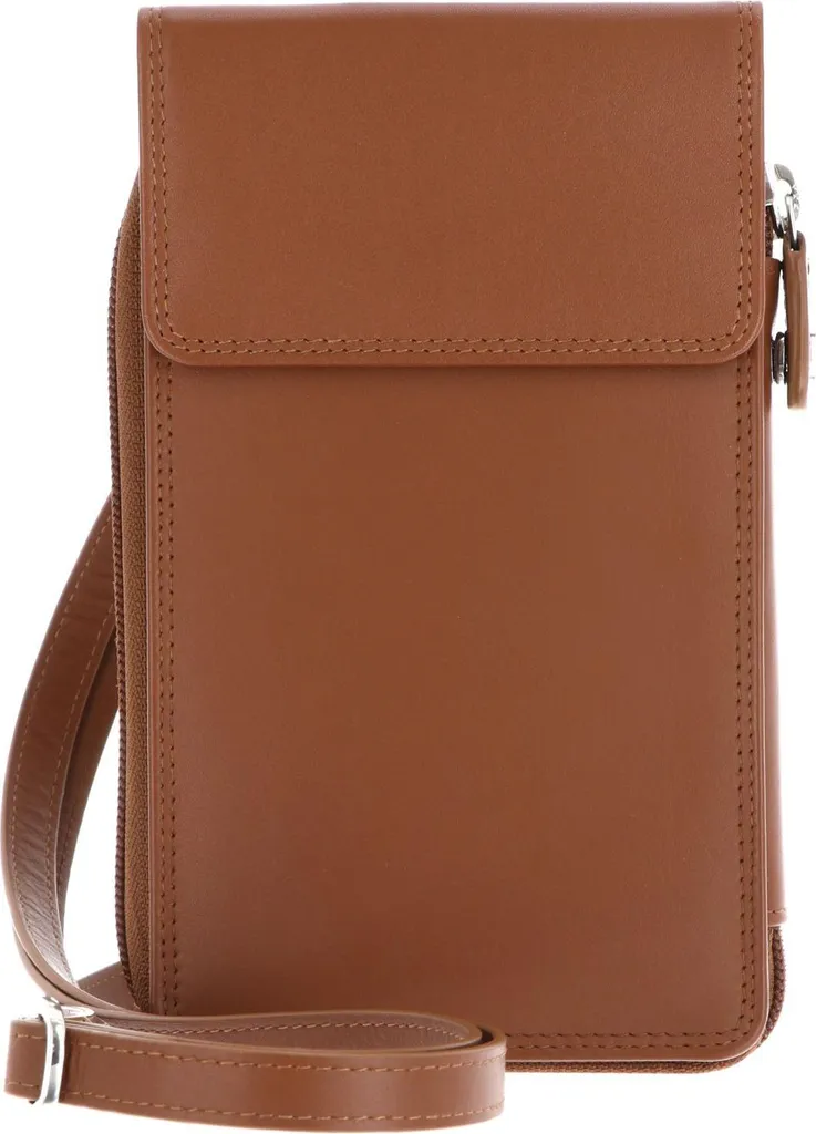 Golden Head Polo 4045 Borsa Cellulare in Pelle RFID Protect Cognac