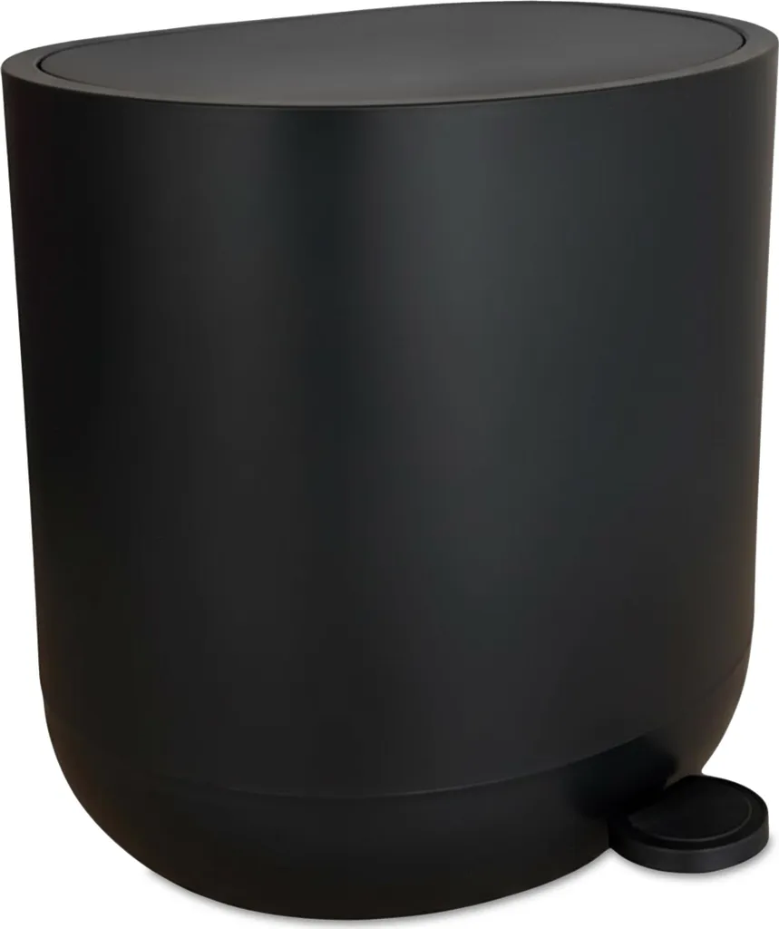 Relaxdays Poubelle à Pédale 7L avec Softclose en Acier Inoxydable Argent