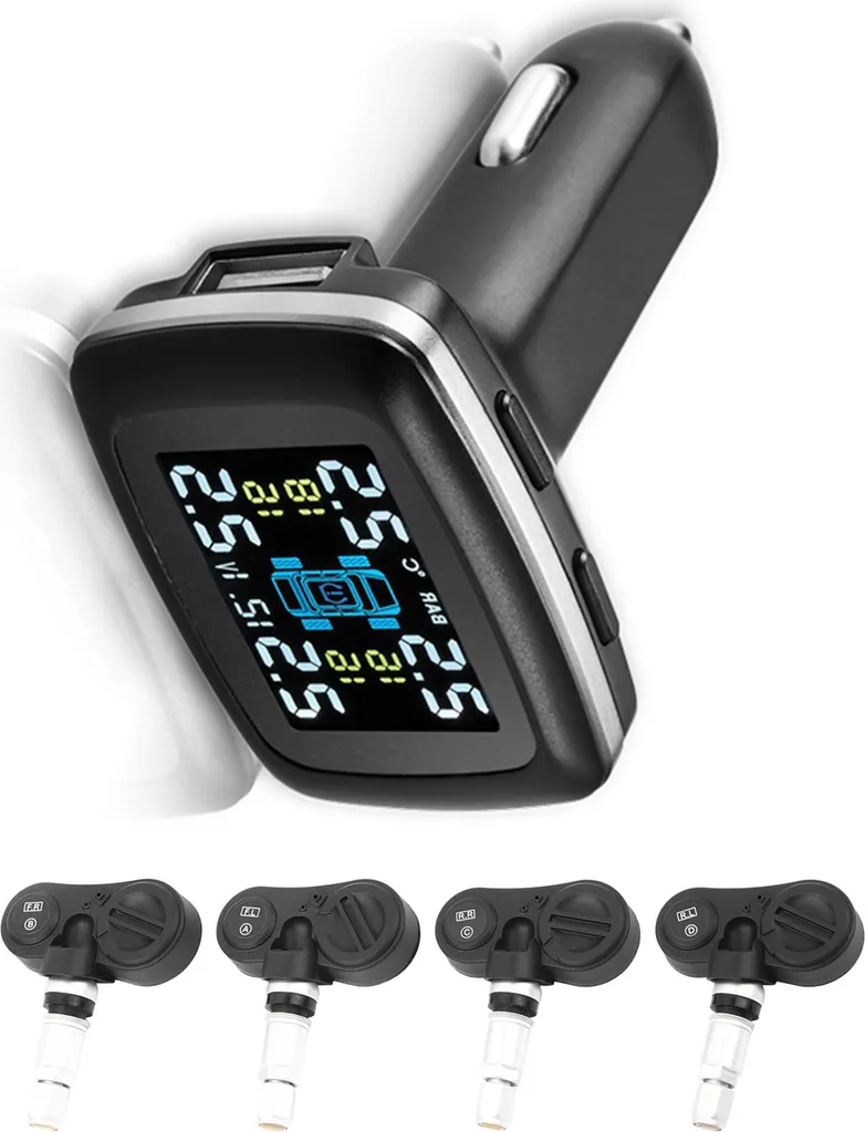 Système de surveillance TPMS intelligent avec 4 capteurs internes LCD