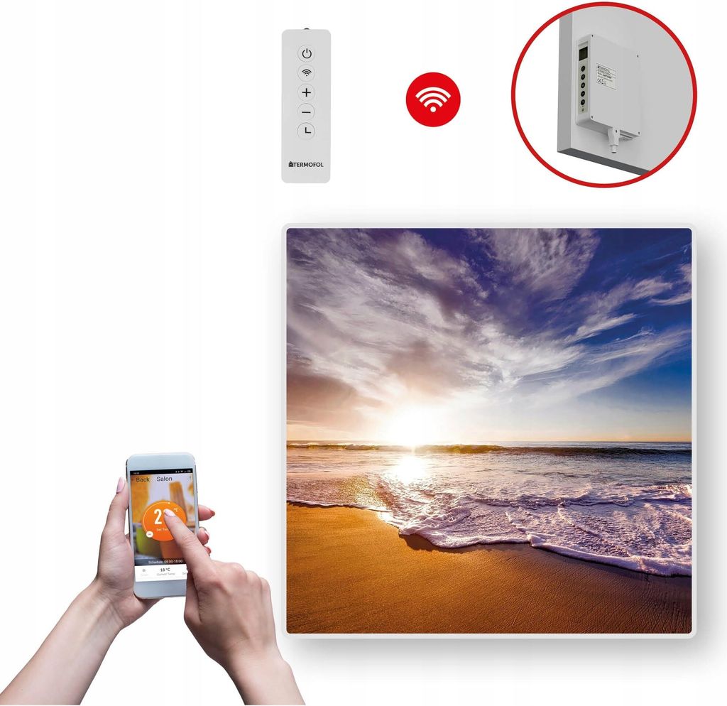 Termofol TF-SWT Infrarot Wandheizung - Wandheizung Elektrisch - Meer5 - 350W - 60x60 cm