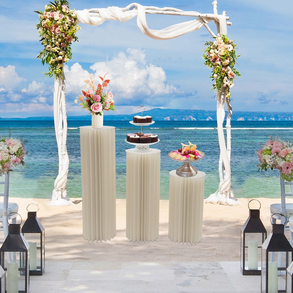 3 Stück Blumenständer 60cm+80cm+100cm Hochzeit Centrepieces Produktbild 3