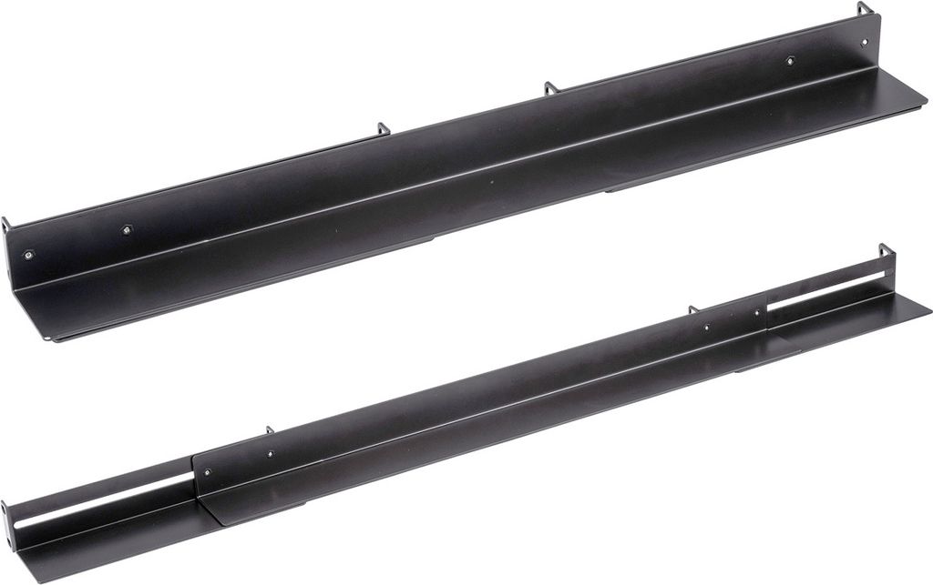 VALUE Gleitschienen, 1 Paar, tiefenvariabel 610-935 mm, schwarz