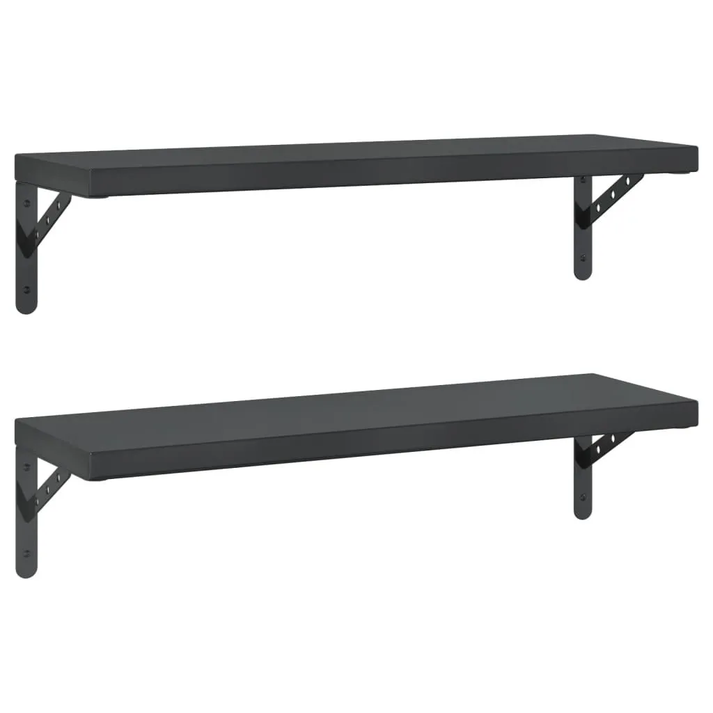 Mensole Smart in Acciaio Inox Nero 75cm x 2 - Organizzazione High-Tech