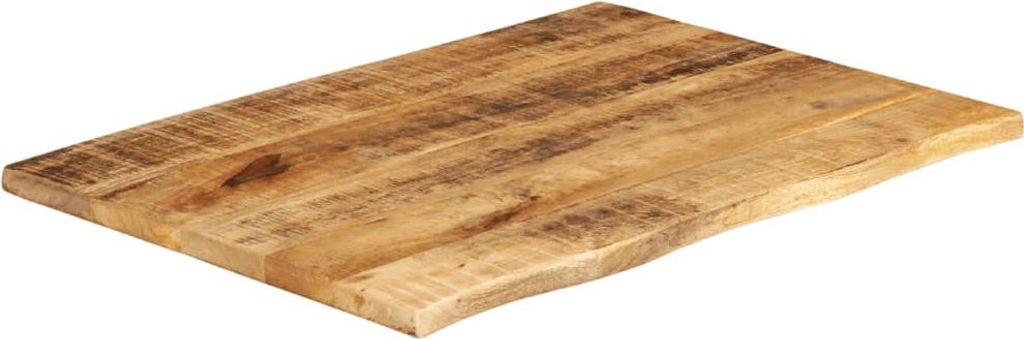 vidaXL Tischplatte 70x60x2,5 cm Baumkante Massivholz Raues Mangoholz