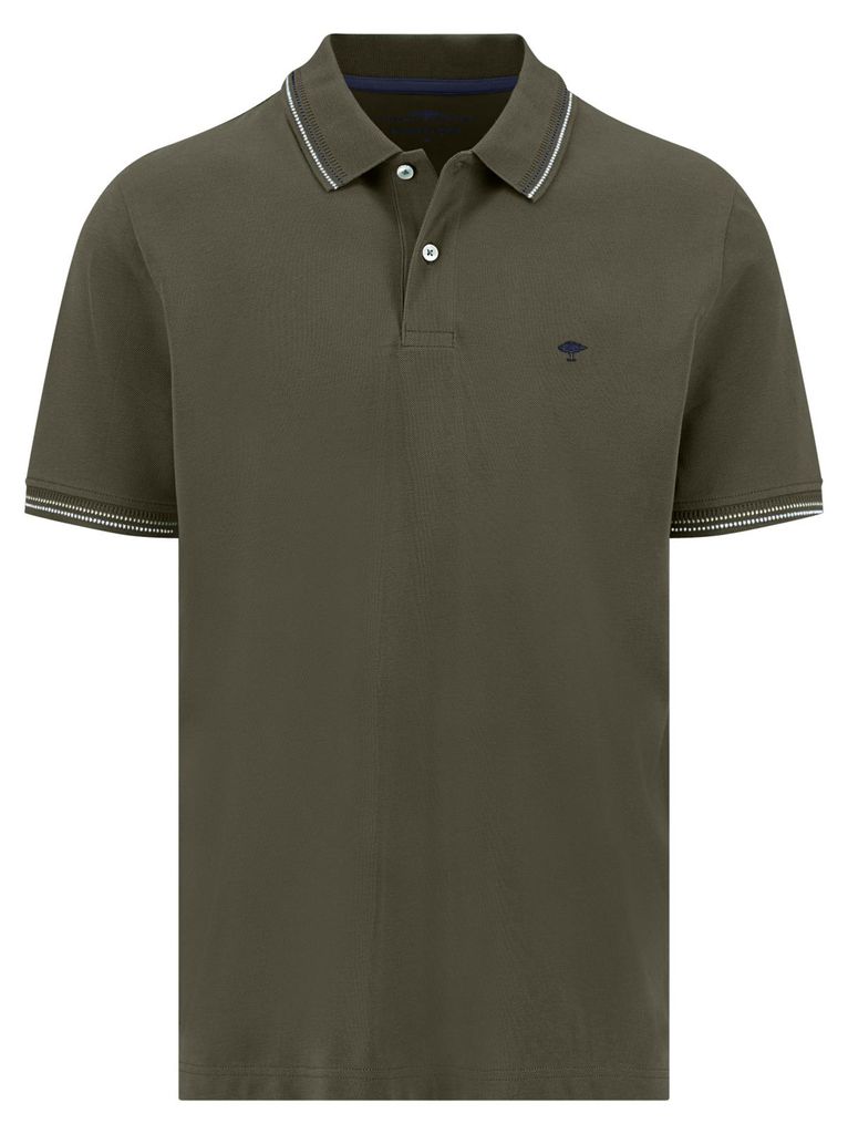 FYNCH-HATTON Polo, contrast tippi 719 dark khaki XXL