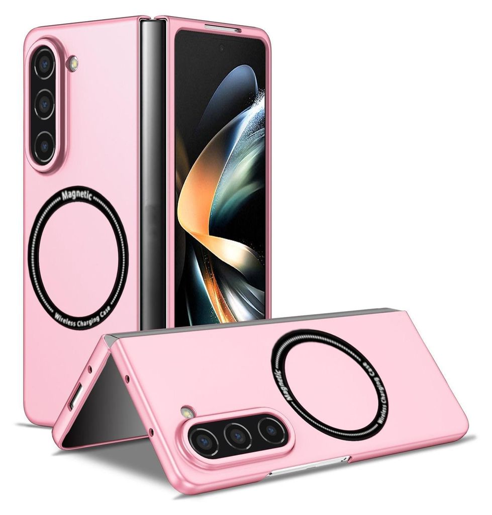 Für Samsung Galaxy Z Fold6 5G Magnet Magsafe faltbare Design Handy Tasche Hülle Etuis Pink