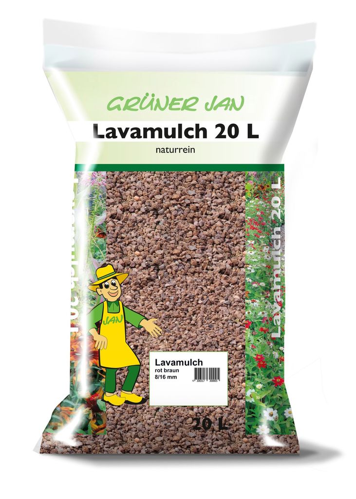 Lavamulch 20 Liter Sack Lava Mulch Gartenmulch Lavagranula 