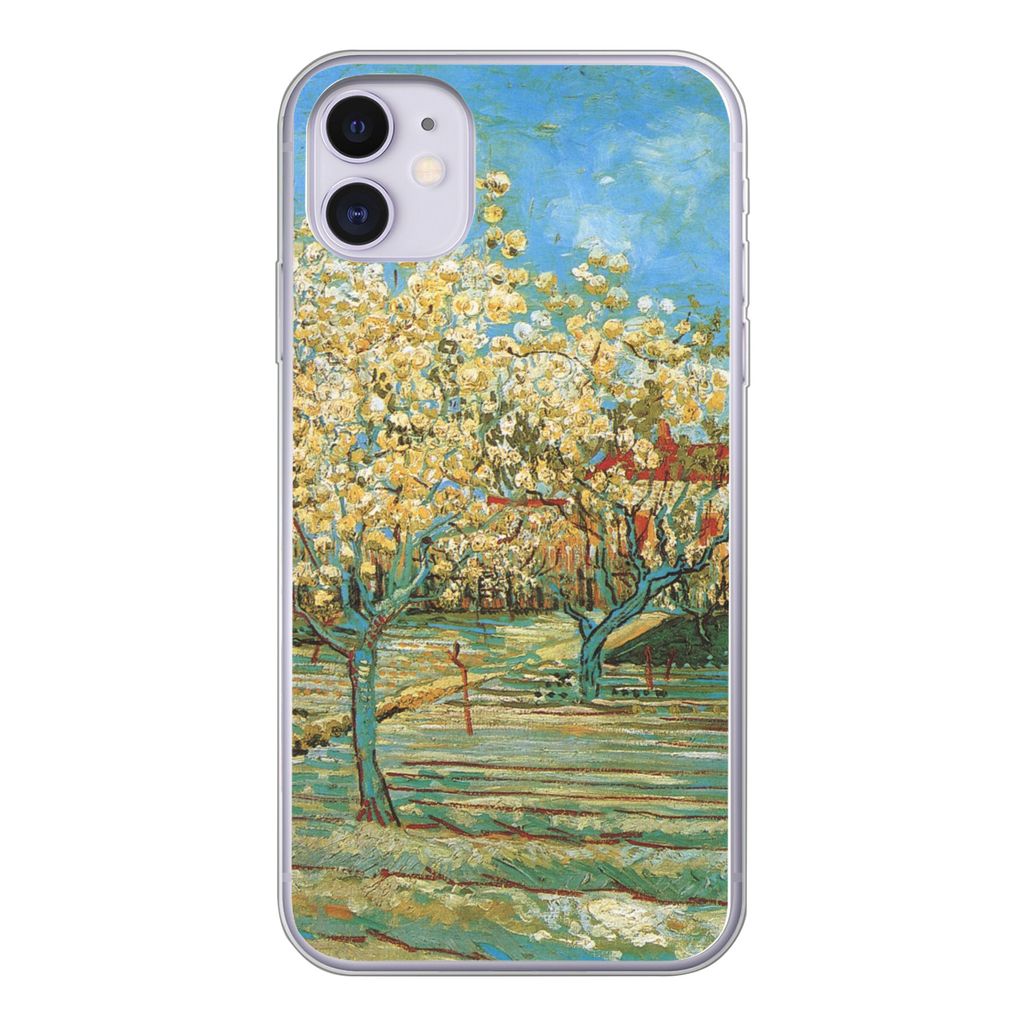 MuchoWow Handyhülle Schutzhülle Hülle für iPhone 11 Blühender Obstgarten - Vincent van Gogh Silikon Softcase Handy Hülle - Handytasche