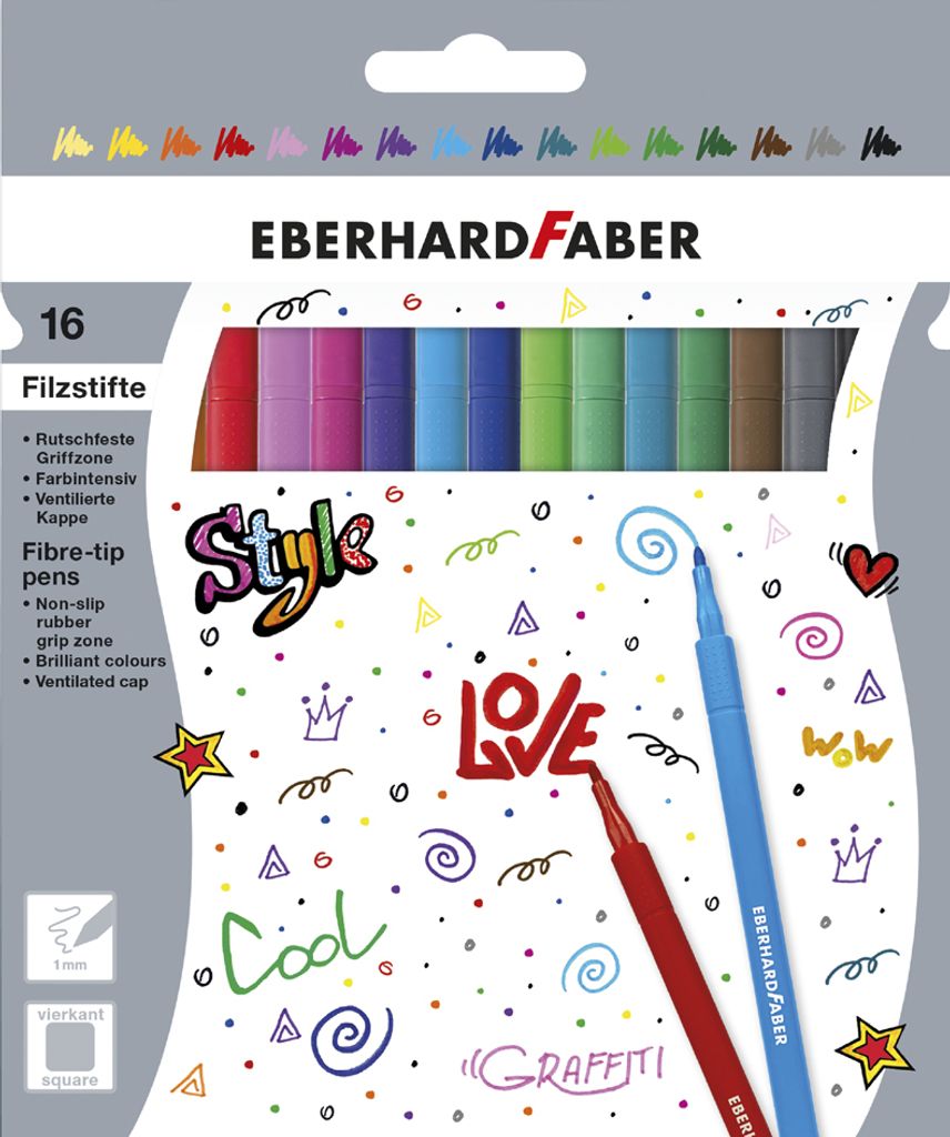 EBERHARD FABER 551517 Penne con punta in fibra EBERHARD Immagine del prodotto 