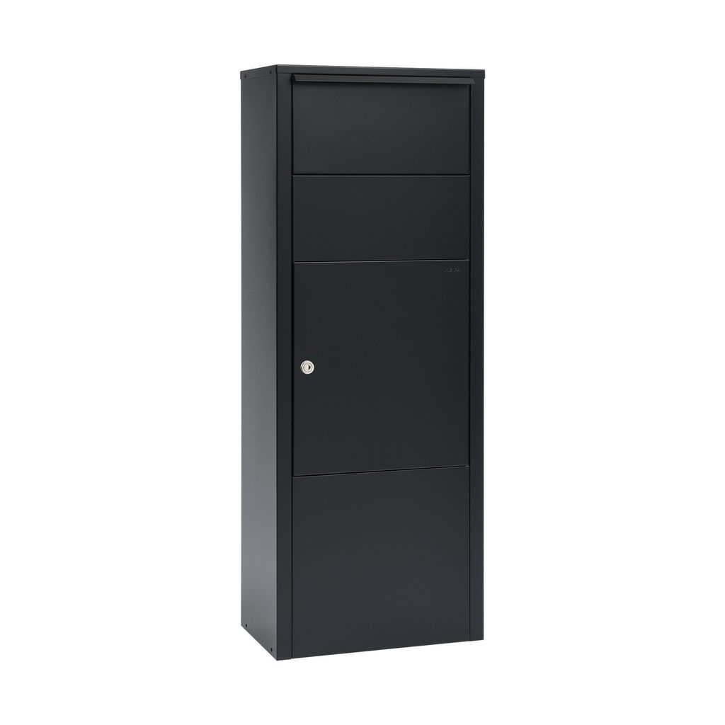 MEFA Paketbriefkasten Hazel 477 schwarz Briefkasten groß 1043x385x230 mm 477100M