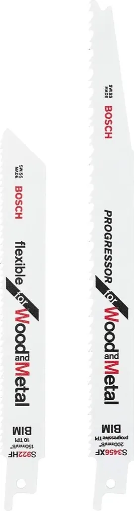 Progressor & Flexible per legno e metallo Bosch Set di 2 lame a sciabola BIM ( 260925C110 ) 150 / 200 mm per legno e metallo