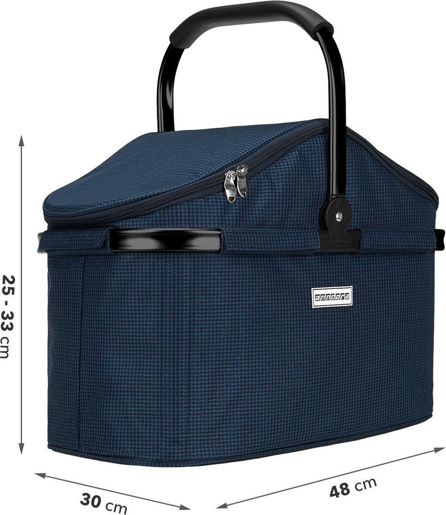 Kühlkorb 25 Liter Blau Hahnentritt - Hahnentritt Produktbild 