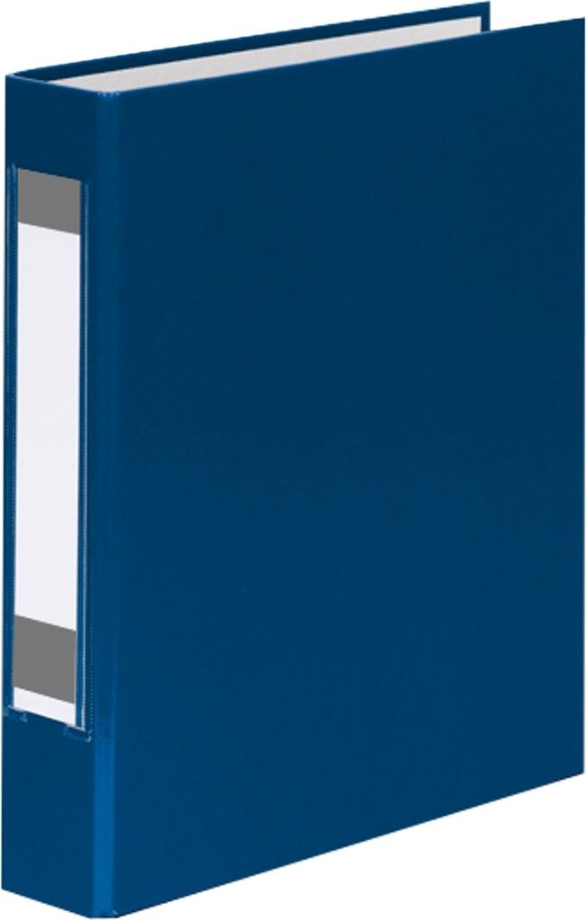 3x Ringbuch mit Rückenschild / DIN A5 / 2-Ringmechanik / Farbe: blau