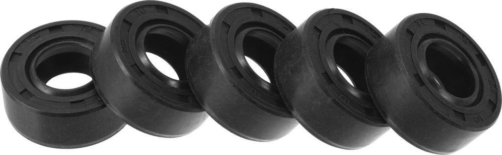 Universelle Öldichtung TC Doppellippe W Stahlfeder Dichtungsring Rotierende Wellendichtung 12x25x10mm Hochdruck-NBR-Gummi Schwarz 5 Stück