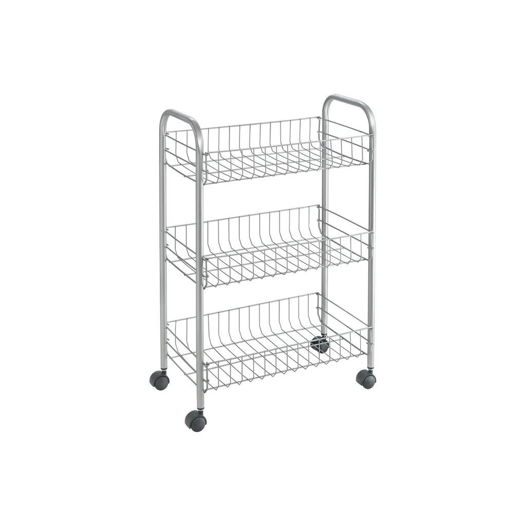 Tomado Metaltex Keuken/Badkamer Opbergtrolley Lugano 41x23x63 cm Wieltjes