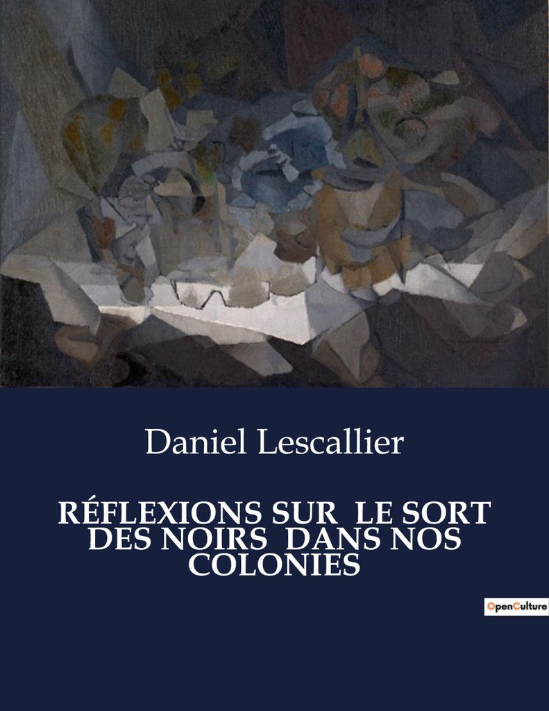 Réflexions Sur Le Sort Des Noirs Dans Nos Colonies
