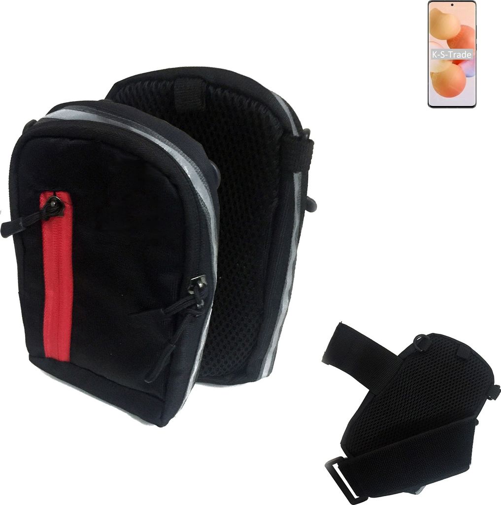 K-S-Trade Outdoor Gürteltasche Holster Umhängetasche kompatibel mit Xiaomi Civi schwarz Handy Tasche Case travelbag Schutz Hülle Handy Hülle