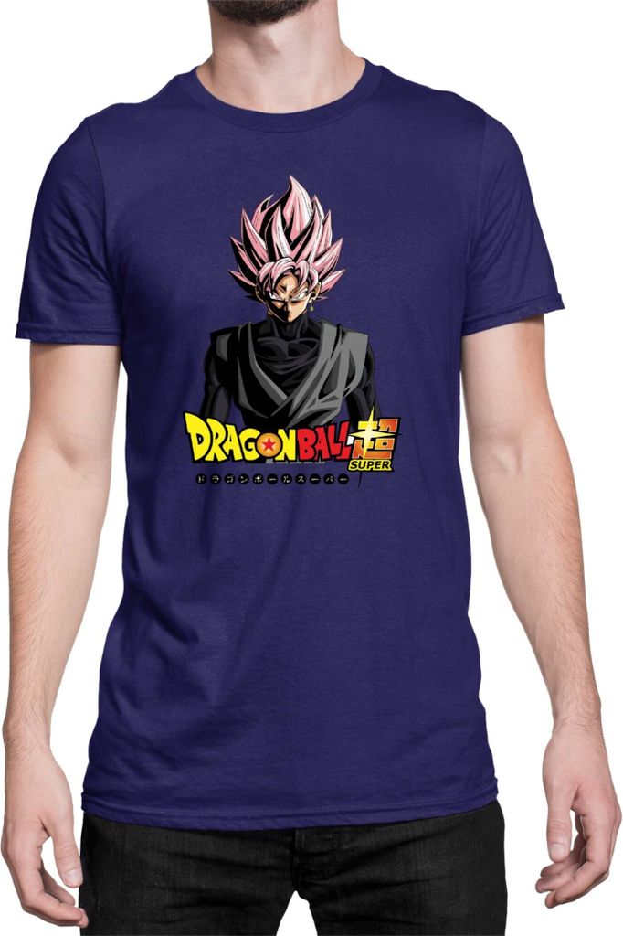 Herren T-Shirt Dragon Anime Manga Ball Z Goku 10, Man S / Dunkelblau