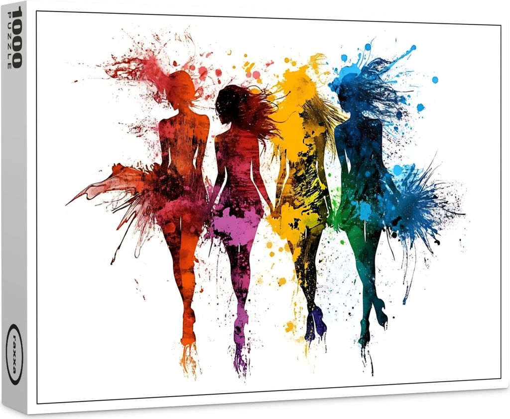 raxxa Premium-Puzzle "Bunte Silhouetten der Frauen", 1000 Teile