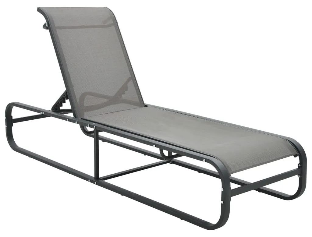 Bain de Soleil Robuste en Aluminium et Textilène Inaltérable vidaXL - 7