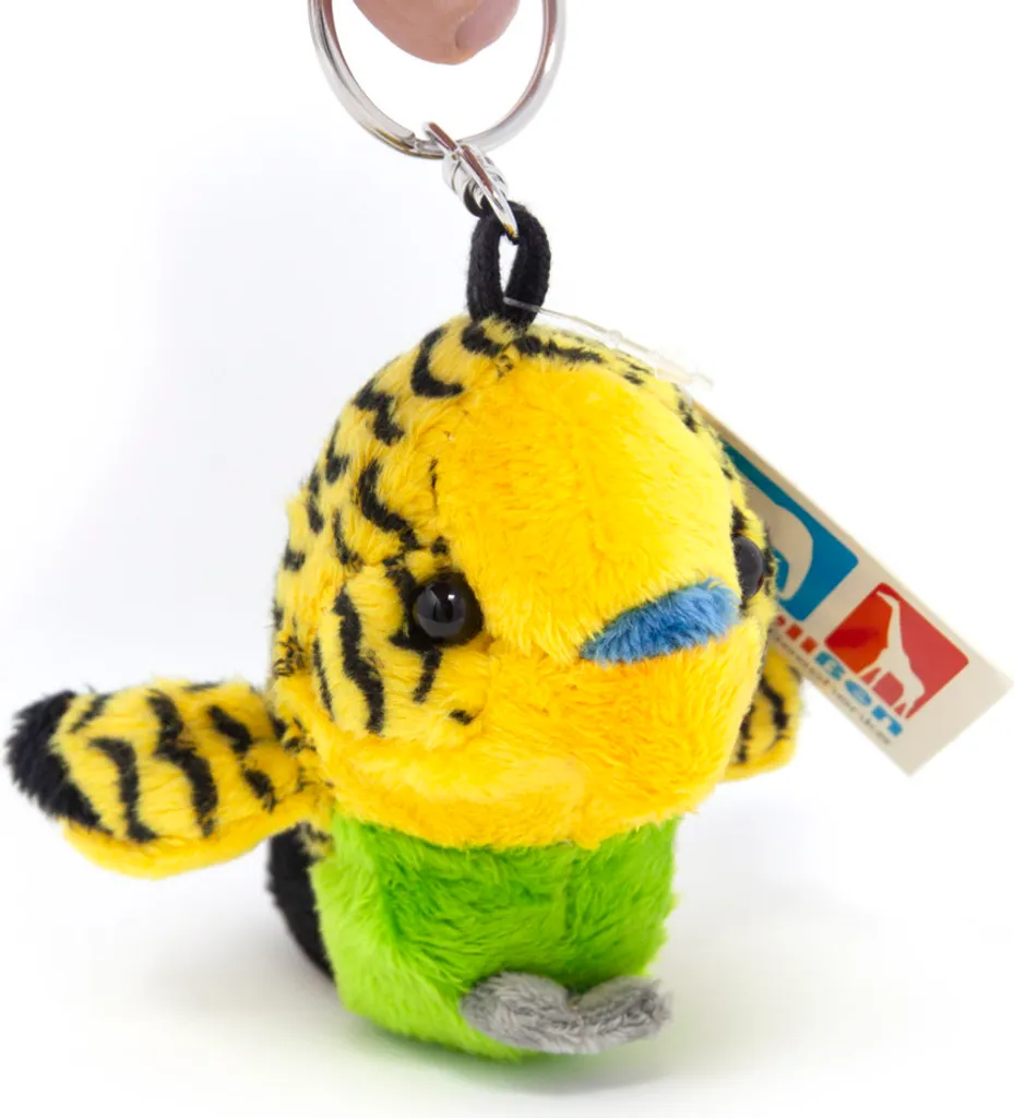 Mini Peluche Pappagallo Verde Portachiavi - Regalo Sicuro per Bambini