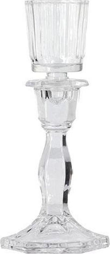 INNA-GLAS Glas Kerzenständer Anamaria, Aufsatz für Kerzenleuchter, transparent, 8cm, Ø5,8cm - Kerzenleuchter