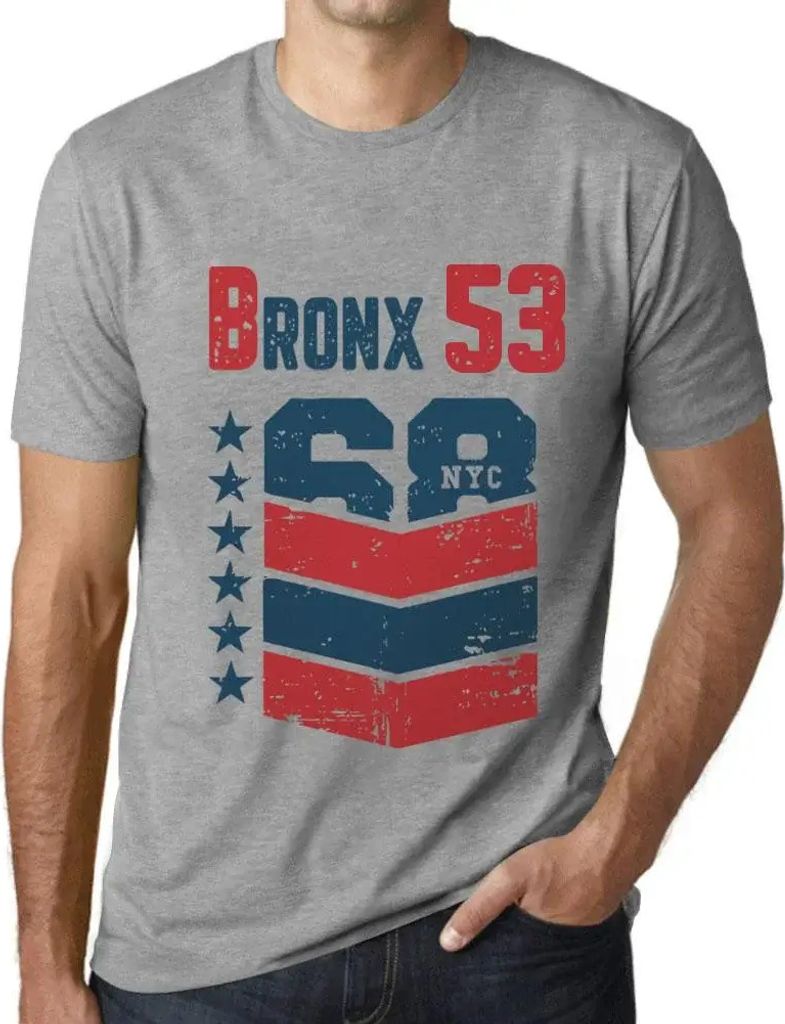 Herren Grafik T-Shirt Bronx 53 Geschenk 53. Geburtstag Jahrestag 53 Jahre Jubiläum 53 Jährige Mann Jahrgang 1971 Kurzarm Lustige Druck