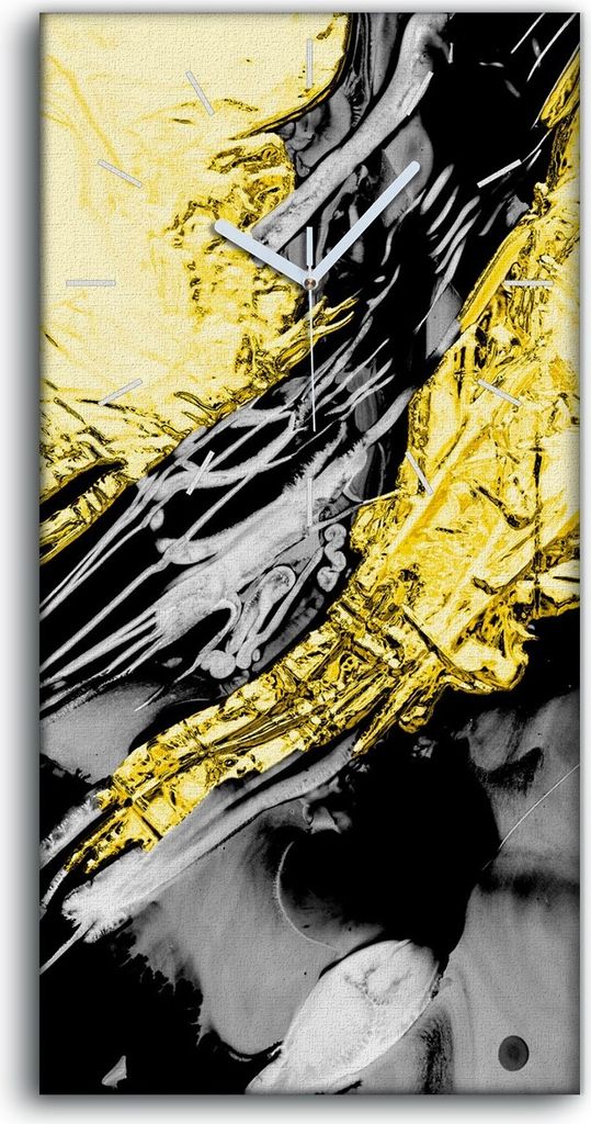 Wanduhr Bürouhr Leinwand Bild Geräuschlos 30x60 Kreative abstrakte Hand bemalt - weiße Hände
