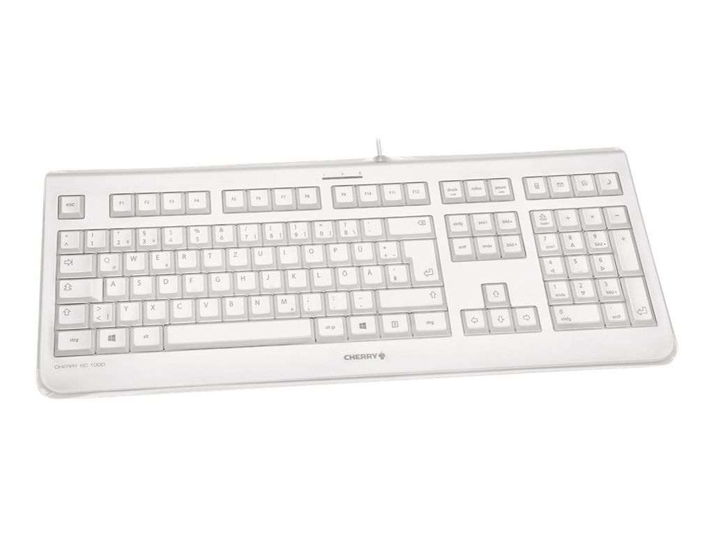 Klávesnice Cherry KC-1068 KEY, USB, světle šedá, DE Image du produit 