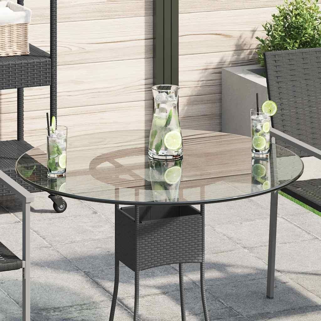 vidaXL Tischplatte aus gehärtetem Glas rund 80 cm Produktbild 