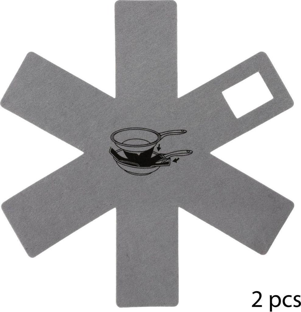 2er-set kratzschutz aus grauem filz - 5 five simply smart