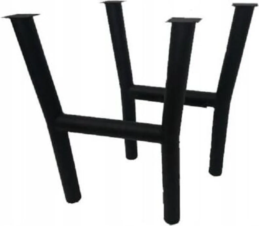 Pied de Table de Jardin en Acier Noir BRÜSSEL pour Mobilier Extérieur