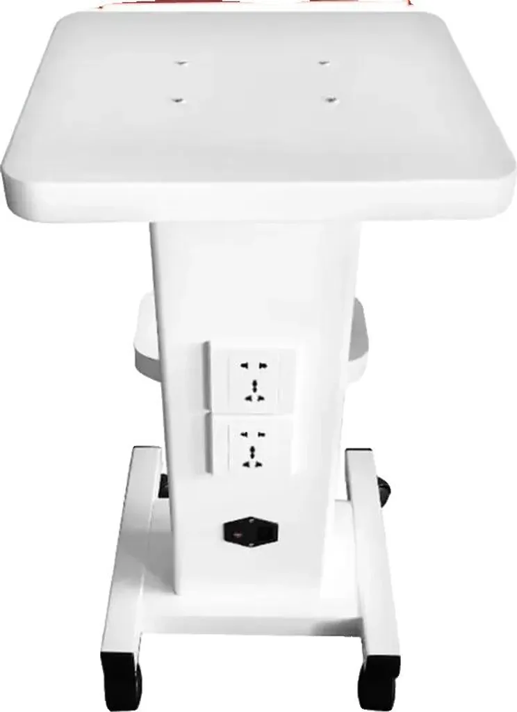 Chariot de beauté ultra-mobile ivoire avec plateaux larges antidérapants