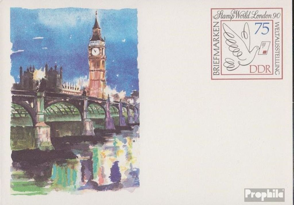 Belege Ganzsachen DDR 1990 P105 Amtliche Postkarte un Stamp World