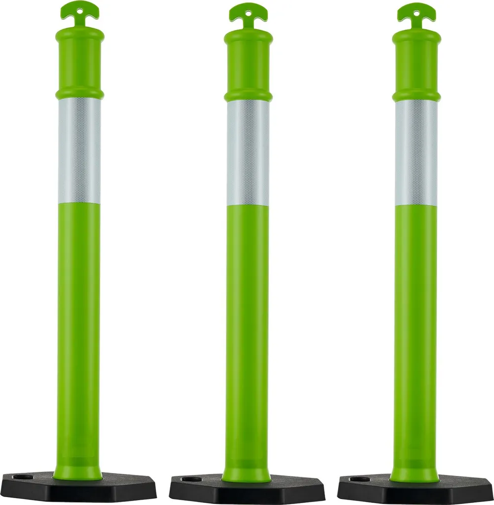 Poteau de Délimitation pour Parking et Chantier - Balisage Vert 114 cm