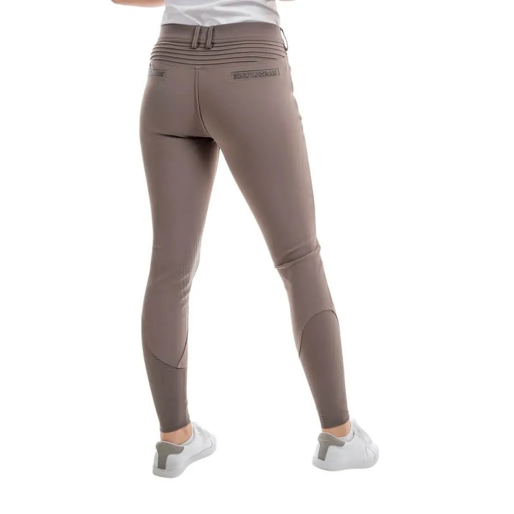 Culotte équitation Samshield Adele Taupe : genou grip et tissu technique - 3