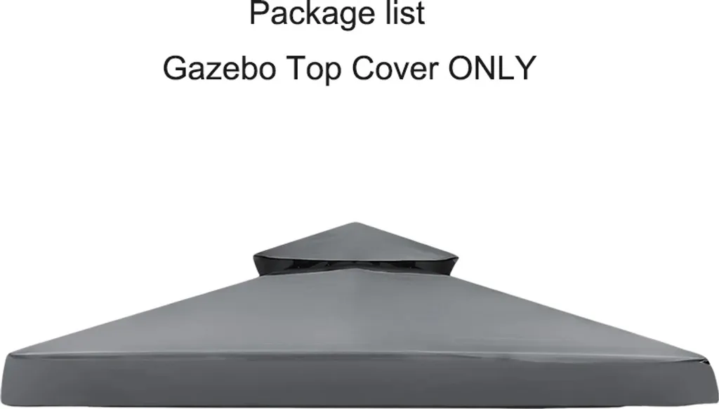 Copertura Gazebo 3x3 Grigio Ricambio Impermeabile Doppio Passo